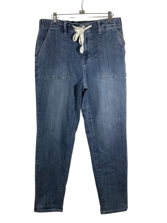 Judy Blue Denim - Judy Blue Drawstring Waist Denim Jogger Jeans - Blue Pull-On Stretched